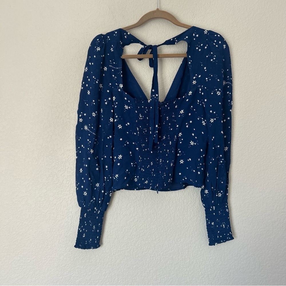 Reformation Michel Top in Starry Blue Night - Picture 6 of 7
